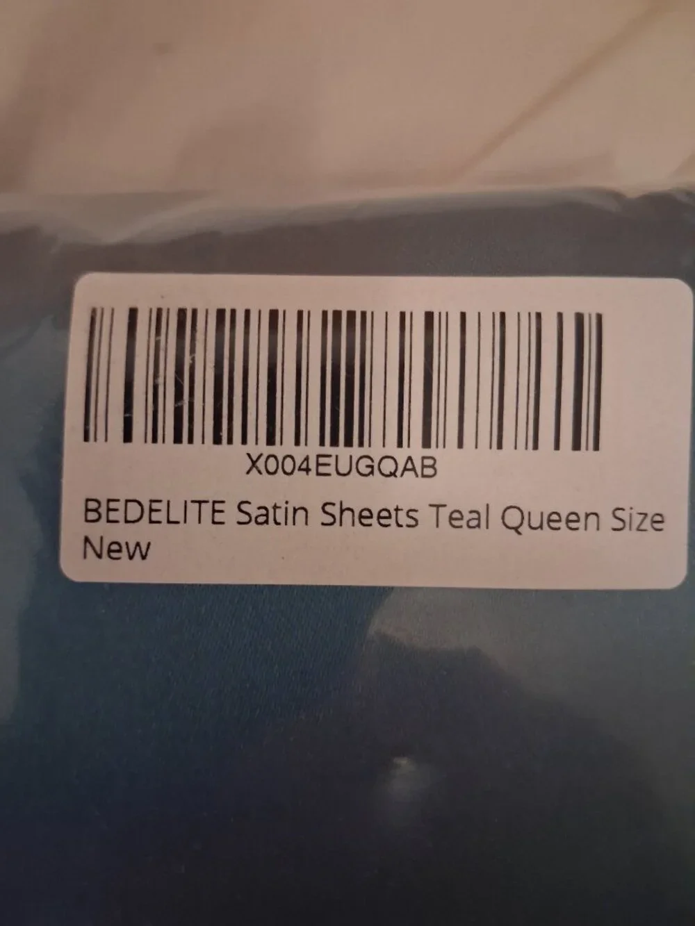 BEDELITE Satin Sheet Set Queen Teal 4-Piece 100% Polyester NWT
